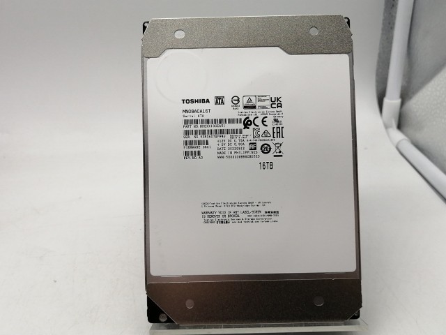 【中古】TOSHIBA MN08ACA16T 16TB/7200rpm/512MB/6Gbps【熊本】保証期間１週間の通販は