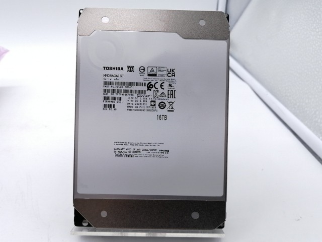 低価格の 中古】TOSHIBA MN08ACA16T 16TB/7200rpm/512MB/6Gbps【秋葉2号 外付けハードディスク・ドライブ