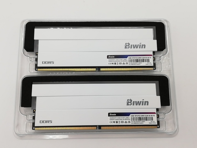 中古】DDR5 16GB 2枚組（合計32GB） DDR5-6000(PC5-48000
