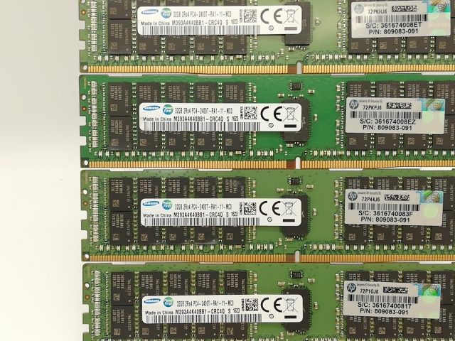 【中古】DDR4 32GB 4本セット 計128GB PC4-19200(DDR4-2400) Registered/ECC【サーバー用】【秋葉2号】保証期間１週間_2