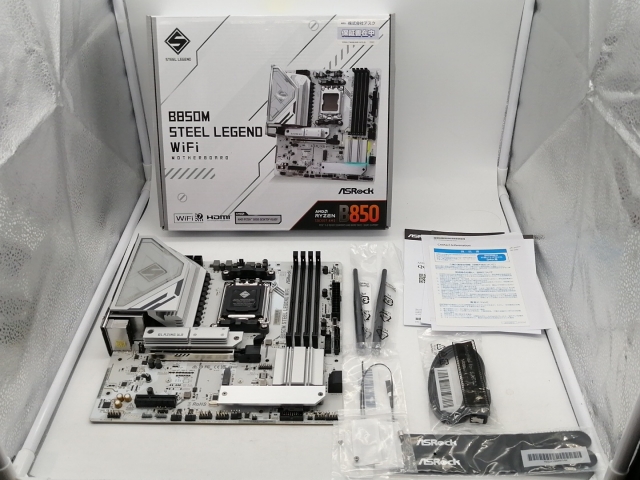 【中古】ASRock B850M Steel Legend WiFi B850/AM5/microATX【秋葉2号】保証期間１週間