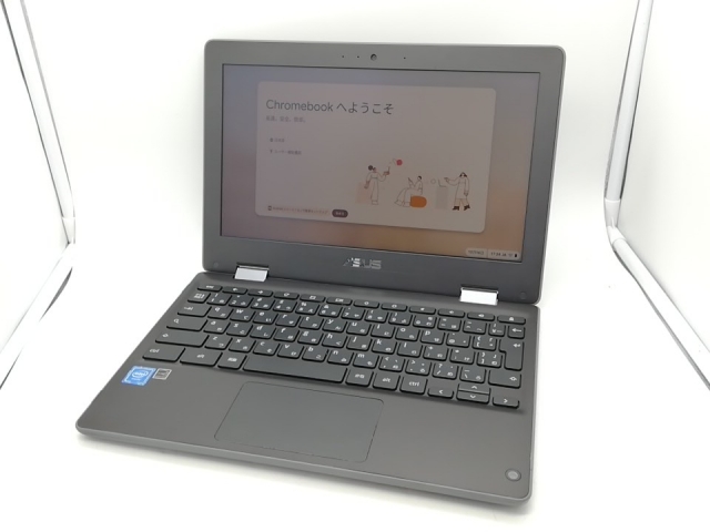 【中古】ASUS Chromebook Flip C214MA C214MA-BU0029 ダークグレー【Celeron N4000 4G 32G(Flash) WiFi 11.6LCD (タッチパネル)】【秋葉2号】保証期間１週間【ランクC】