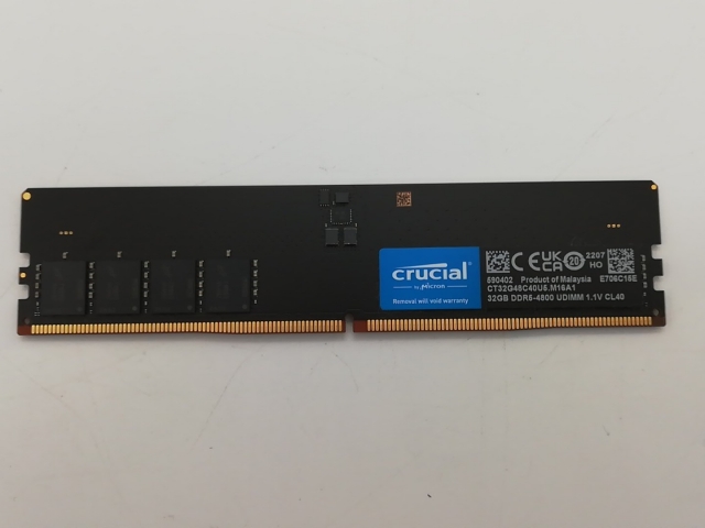 【中古】DDR5 32GB 2枚組（合計64GB） DDR5-4800(PC5-38400)【デスクトップPC用】【秋葉2号】保証期間１週間