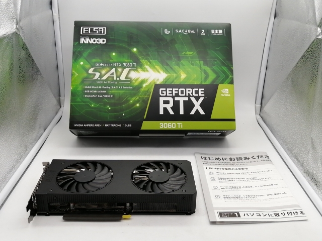 ELSA GeForce RTX 3060 Ti S.A.C LHR グラフィックボード・グラボ