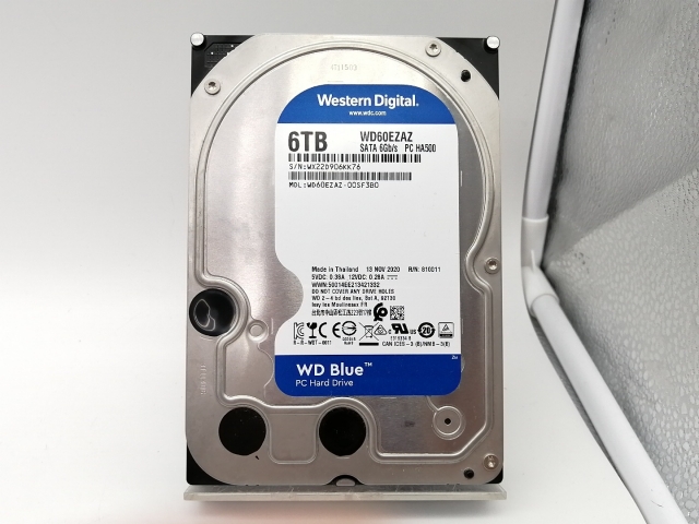 中古】W.D. WD60EZAZ WD Blue 6TB/5400rpm/256MB/6Gbps【秋葉3号