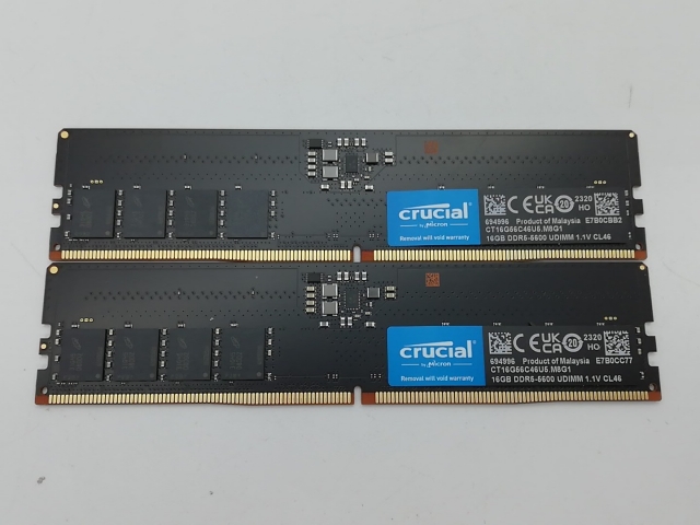 中古】DDR5 16GB 2枚組（合計32GB） DDR5-5600(PC5-44800