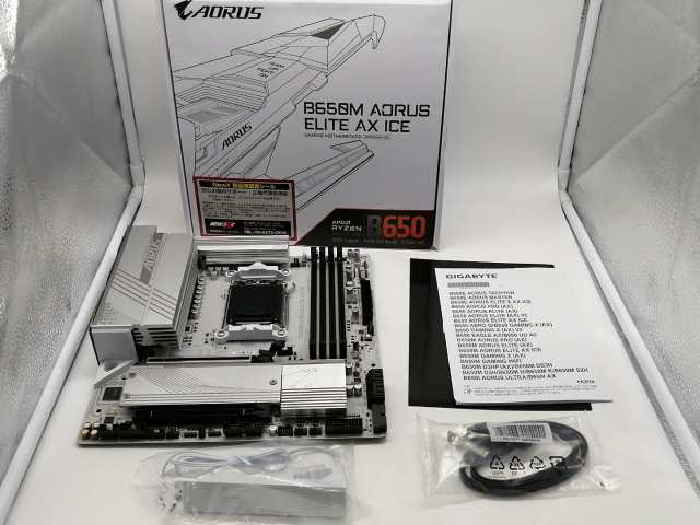 【中古】GIGABYTE B650M AORUS ELITE AX ICE B650/AM5/MicroATX【秋葉2号】保証期間１週間