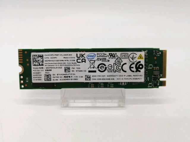 【中古】各社 512GB SSD (M.2 2280/PCIe3.0 NVMe)【秋葉2号】保証期間１週間