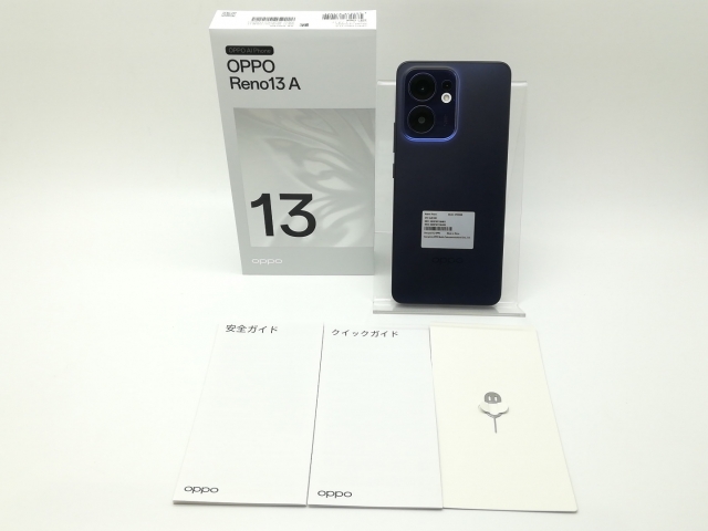 【中古】Oppo 国内版 【SIMフリー】 OPPO Reno13 A ルミナスネイビー 8GB 128GB CPH2699【新橋】保証期間１ヶ月【ランクB】