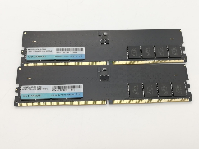 【中古】DDR5 32GB 2枚組（合計64GB） DDR5-5600(PC5-44800)【デスクトップPC用】【秋葉2号】保証期間１週間