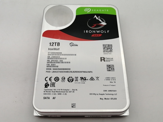 Seagate 3.5インチ内蔵HDD 12TB (ST12000VN0008)