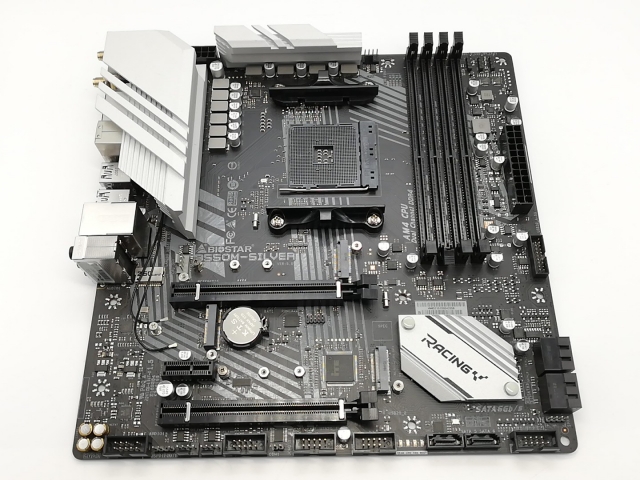 【中古】BIOSTAR B550M-SILVER B550/AM4/2.5GbitLAN/MicroATX【秋葉2号】保証期間１週間