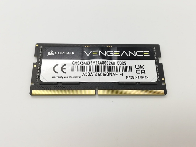 【中古】262PIN SODIMM 32GB DDR5-4800(PC5-38400)【ノートPC用】【秋葉2号】保証期間１週間