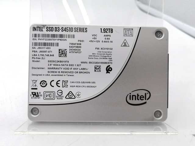 その他サービス | 福利厚生 D3-S4510 SSD 中古】Intel シリーズ 1.9TB/SSD SSDSC2KB019T8 内蔵型SSD