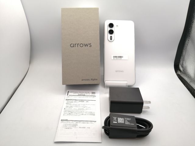 中古】FCNT 楽天モバイル 【SIMフリー】 arrows Alpha ホワイト 12GB 