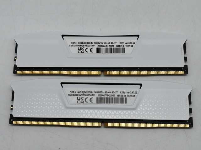 【中古】DDR5 32GB 2枚組（合計64GB） DDR5-5600(PC5-44800)【デスクトップPC用】【秋葉2号】保証期間１週間