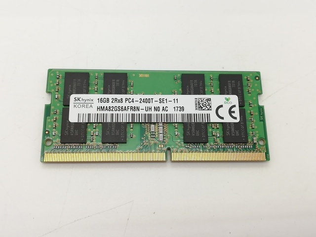 【中古】260PIN 16GB DDR4-2400(PC4-19200) SODIMM 【ノートPC用】【秋葉2号】保証期間１週間
