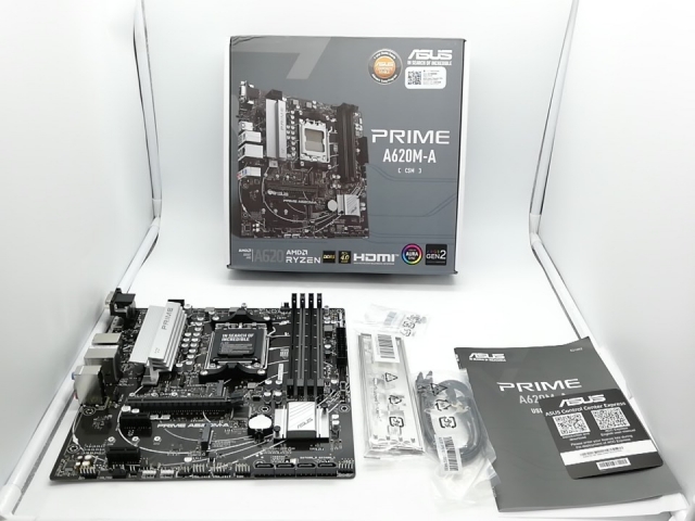 中古】ASUS PRIME A620M-A-CSM A620/AM5/MicroATX【秋葉2号】保証期間 