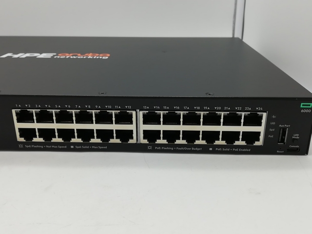 【中古】HPE Aruba Networking CX 6000 24G Class4 PoE 4SFP 370W Switch R8N87A#ACF【秋葉2号】保証期間１週間_2