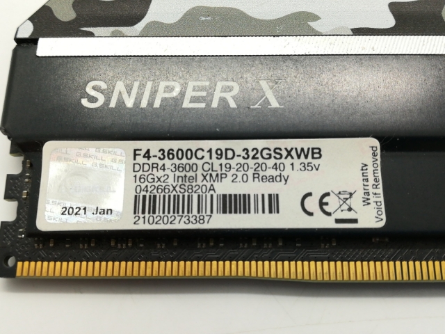 【中古】DDR4 16GB PC4-28800(DDR4-3600)【デスクトップPC用】【秋葉4号】保証期間１週間_1