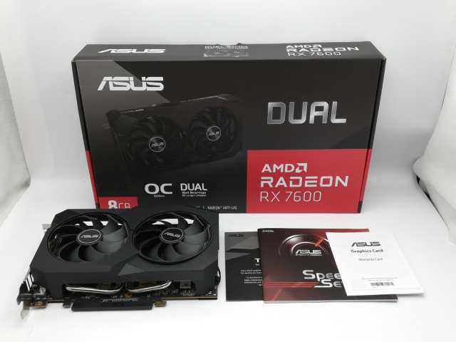 【中古】ASUS DUAL-RX7600-O8G-V2 RX7600/8GB(GDDR6)【秋葉4号】保証期間１週間