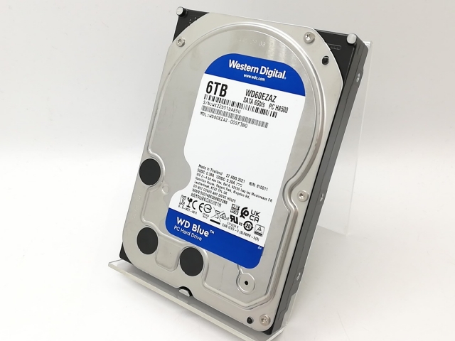 【中古】W.D. WD60EZAZ WD Blue 6TB/5400rpm/256MB/6Gbps【秋葉4号】保証期間１週間