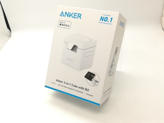 【未使用】Anker Anker 3-in-1 Cube with Qi2　Y1812H21【秋葉4号】保証期間１週間 16,980円