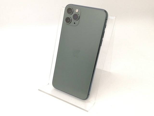 【中古】Apple docomo 【SIMロック解除済み】 iPhone 11 Pro Max 512GB ミッドナイトグリーン MWHR2J/A【秋葉4号】保証期間１ヶ月【ランクC】