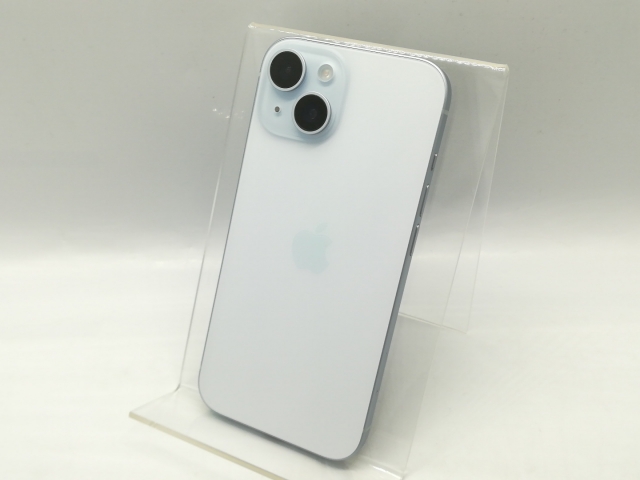 【中古】Apple 国内版 【SIMフリー】 iPhone 15 256GB ブルー MTMR3J/A【秋葉4号】保証期間１ヶ月【ランクA】