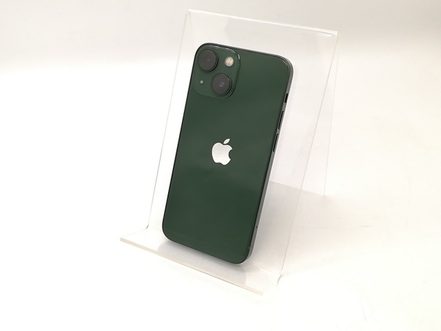 【中古】Apple SoftBank 【SIMフリー】 iPhone 13 mini 128GB グリーン MNFC3J/A【秋葉4号】保証期間１ヶ月【ランクC】