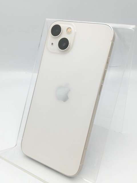 【中古】Apple au 【SIMフリー】 iPhone 13 128GB スターライト MLND3J/A【秋葉4号】保証期間１ヶ月【ランクB】