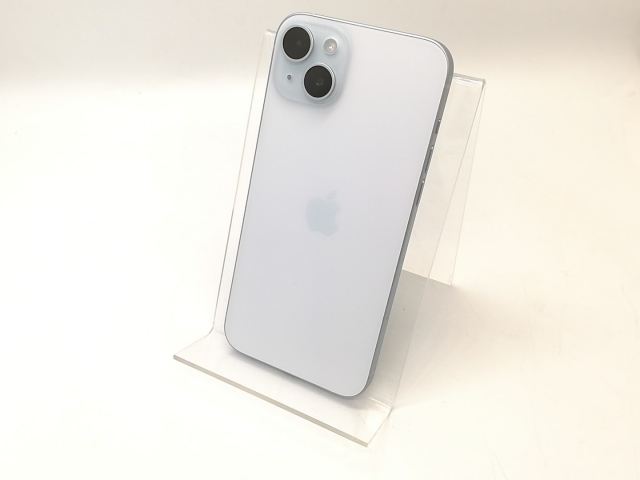 【中古】Apple 国内版 【SIMフリー】 iPhone 15 Plus 128GB ブルー MU0D3J/A【秋葉4号】保証期間１ヶ月【ランクA】