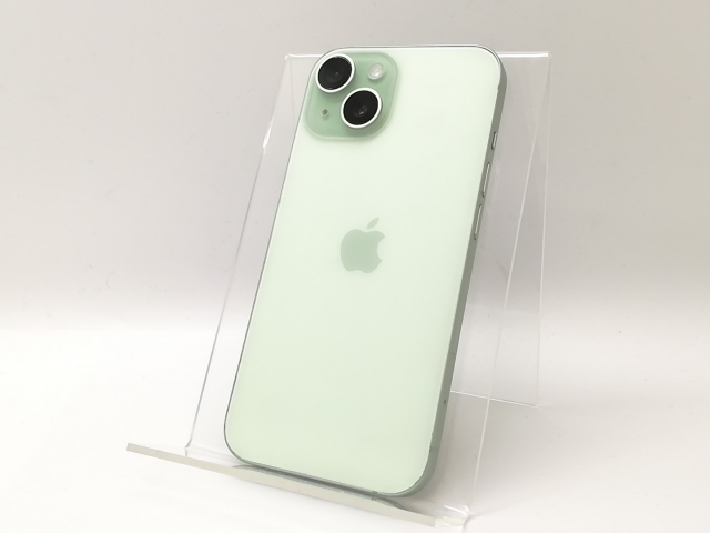 中古】Apple 国内版 【SIMフリー】 iPhone 15 128GB グリーン MTMM3J/A