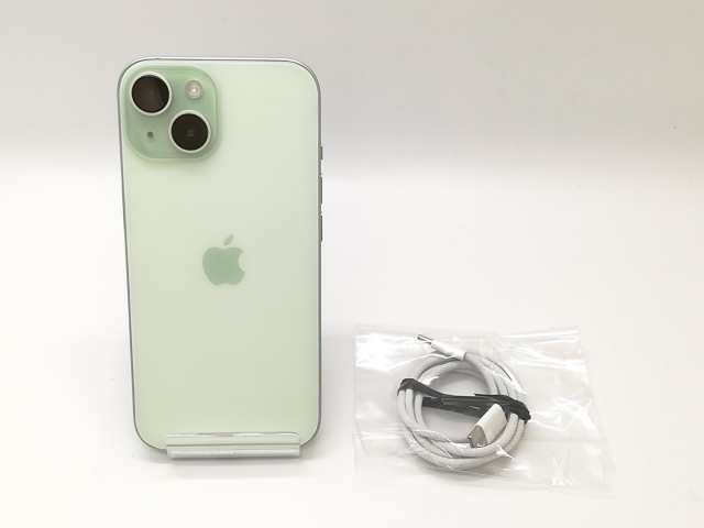 中古】Apple 国内版 【SIMフリー】 iPhone 15 256GB グリーン MTMT3J/A