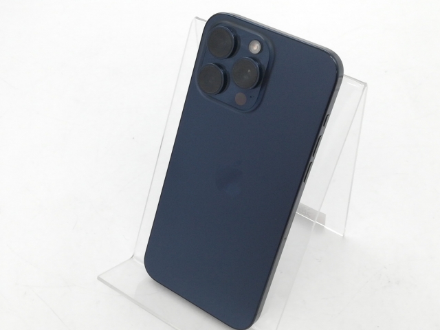 【中古】Apple docomo 【SIMフリー】 iPhone 15 Pro Max 256GB ブルーチタニウム MU6T3J/A【DS秋葉】保証期間１ヶ月【ランクB】