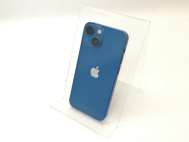 【中古】Apple 国内版 【SIMフリー】 iPhone 13 mini 128GB ブルー MLJH3J/A【秋葉4号】保証期間１ヶ月【ランクC】