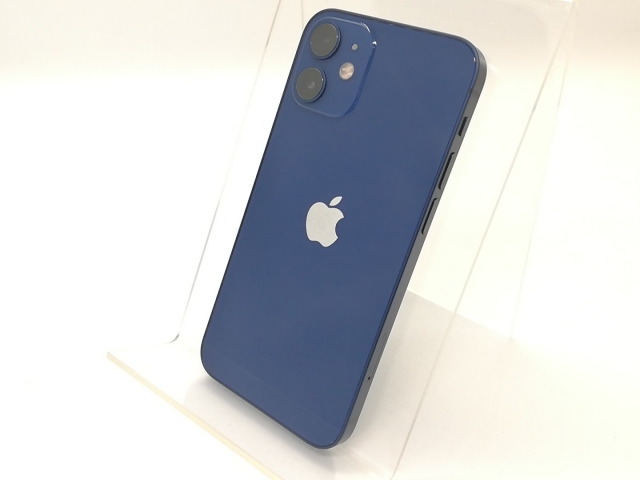 【中古】Apple au 【SIMロック解除済み】 iPhone 12 mini 128GB ブルー MGDP3J/A【秋葉4号】保証期間１ヶ月【ランクB】