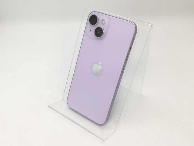 【中古】Apple docomo 【SIMフリー】 iPhone 14 128GB パープル MPUY3J/A【秋葉4号】保証期間１ヶ月【ランクA】