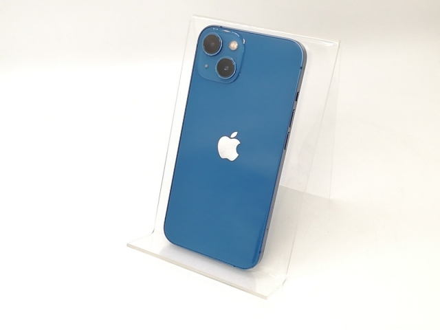 【中古】Apple SoftBank 【SIMフリー】 iPhone 13 128GB ブルー MLNG3J/A【秋葉4号】保証期間１ヶ月【ランクB】