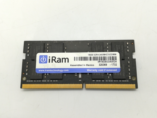 【中古】260PIN 16GB DDR4-2400(PC4-19200) SODIMM 【ノートPC用】【秋葉4号】保証期間１週間