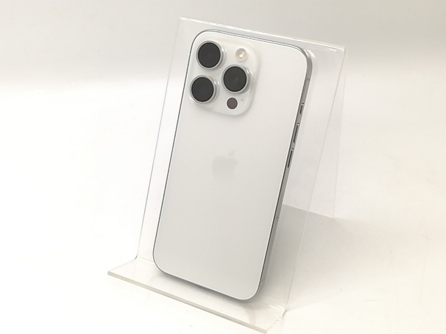 【中古】Apple 国内版 【SIMフリー】 iPhone 15 Pro 128GB ホワイトチタニウム MTU83J/A【秋葉5号】保証期間１ヶ月【ランクA】