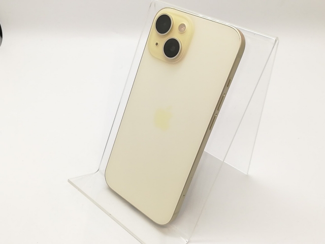 【中古】Apple 国内版 【SIMフリー】 iPhone 15 256GB イエロー MTMQ3J/A【秋葉4号】保証期間１ヶ月【ランクB】