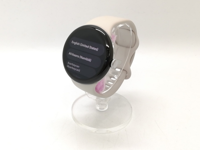 【中古】Google Pixel Watch3 Wi-Fiモデル 45mm Polished Silver アルミケース/Porcelain アクティブ バンド【秋葉4号】保証期間１ヶ月【ランクB】