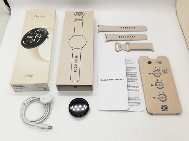 【中古】Google Pixel Watch3 Wi-Fiモデル 45mm Polished Silver アルミケース/Porcelain アクティブ バンド【秋葉4号】保証期間１ヶ月【ランクB】_9