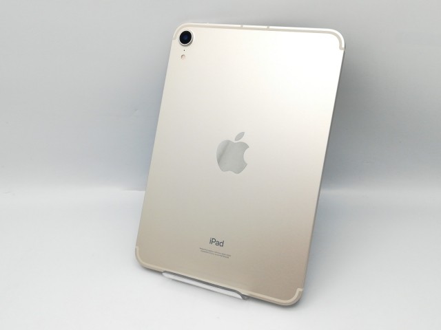 【中古】Apple au 【SIMフリー】 iPad mini（第6世代/2021） Cellular 256GB スターライト MK8H3J/A【秋葉4号】保証期間１ヶ月【ランクA