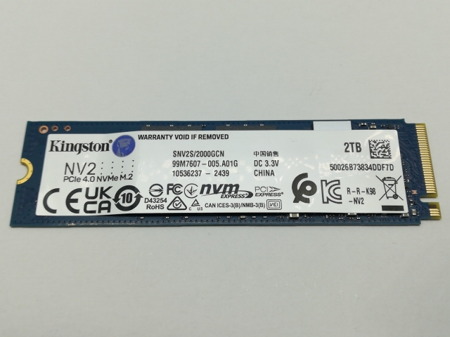 中古】各社 2TB SSD (M.2 2280/PCIe3.0 NVMe)【道玄坂】保証期間1週間 SSD