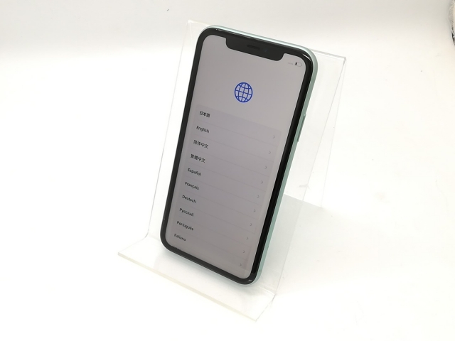 中古Apple au SIMロック解除済み iPhone 11 128GB グリーン