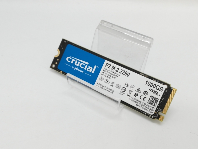 【中古】Crucial P2(CT1000P2SSD8JP) 1TB/M.2 2280(PCIe3.0 NVMe)/QLC【京都】保証期間１週間