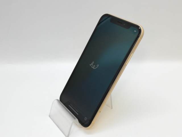 【中古】Apple docomo 【SIMロック解除済み】 iPhone XR 64GB イエロー MT082J/A【京都】保証期間１ヶ月【ランクB】