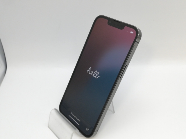 【中古】Apple docomo 【SIMフリー】 iPhone 13 Pro 128GB グラファイト MLUE3J/A【京都】保証期間１ヶ月【ランクC】